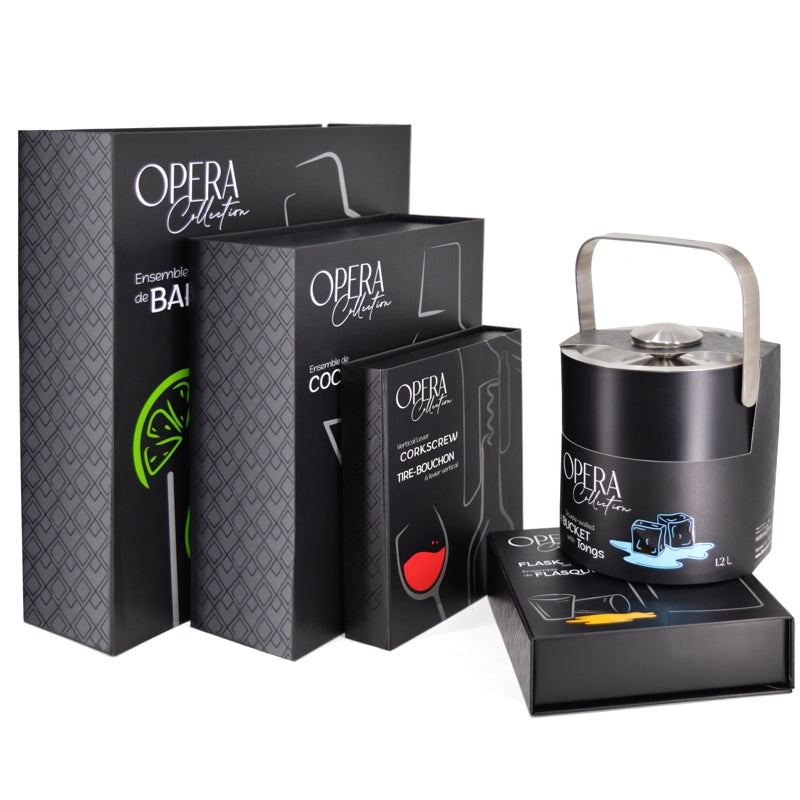 OPERA Ensemble de bar de 8 pièces - Natural Living - Kits d'accessoires pour cocktails - - La Guilde Culinaire