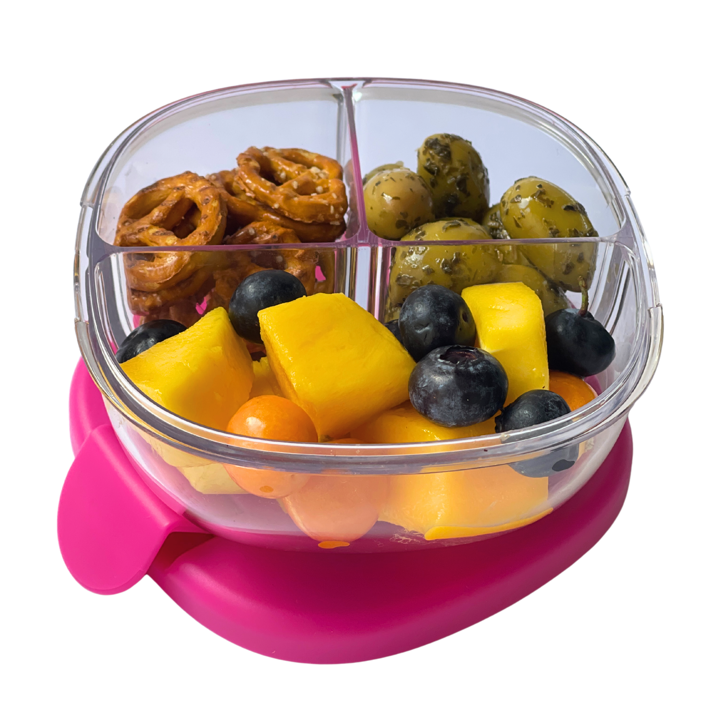 Bol à collation étanche avec 3 compartiments - Framboise rose - Yumbox - Boîte à repas - - La Guilde Culinaire