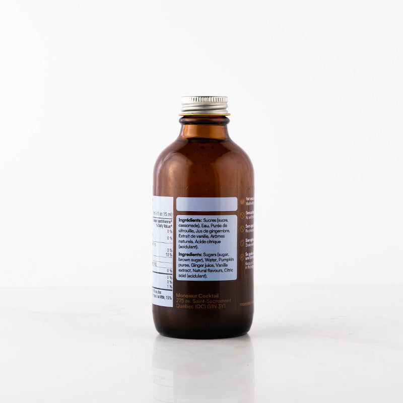 Sirop de Citrouille Épicée 250ml - ÉDITION LIMITÉE - Monsieur Cocktail - Sirop - - La Guilde Culinaire