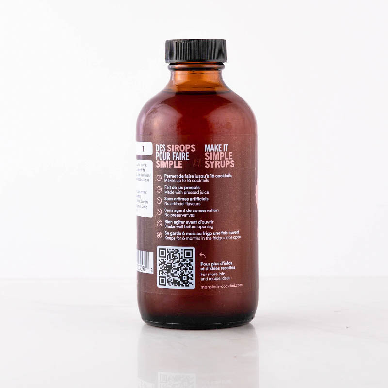 Sirop de Litchi 250ml - ÉDITION LIMITÉE - Monsieur Cocktail - Sirop - - La Guilde Culinaire