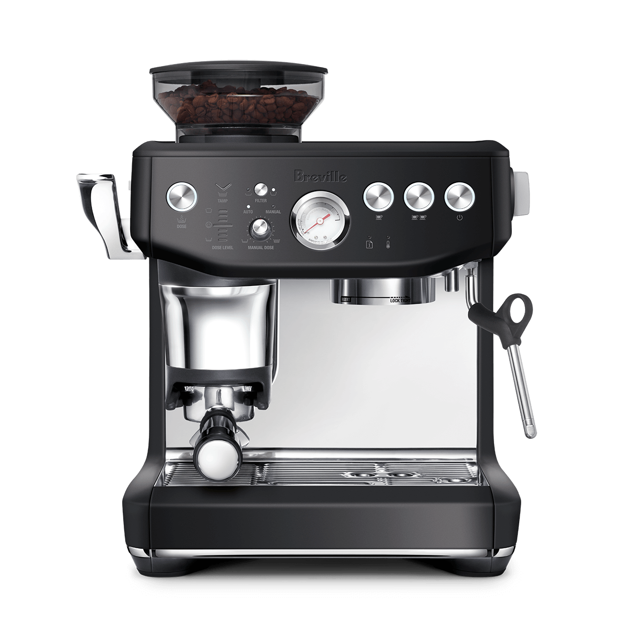 Machine à Café The Barista Express Impress Truffe noire - Breville - Machine à espresso - BES876BTR1BNA1 - La Guilde Culinaire