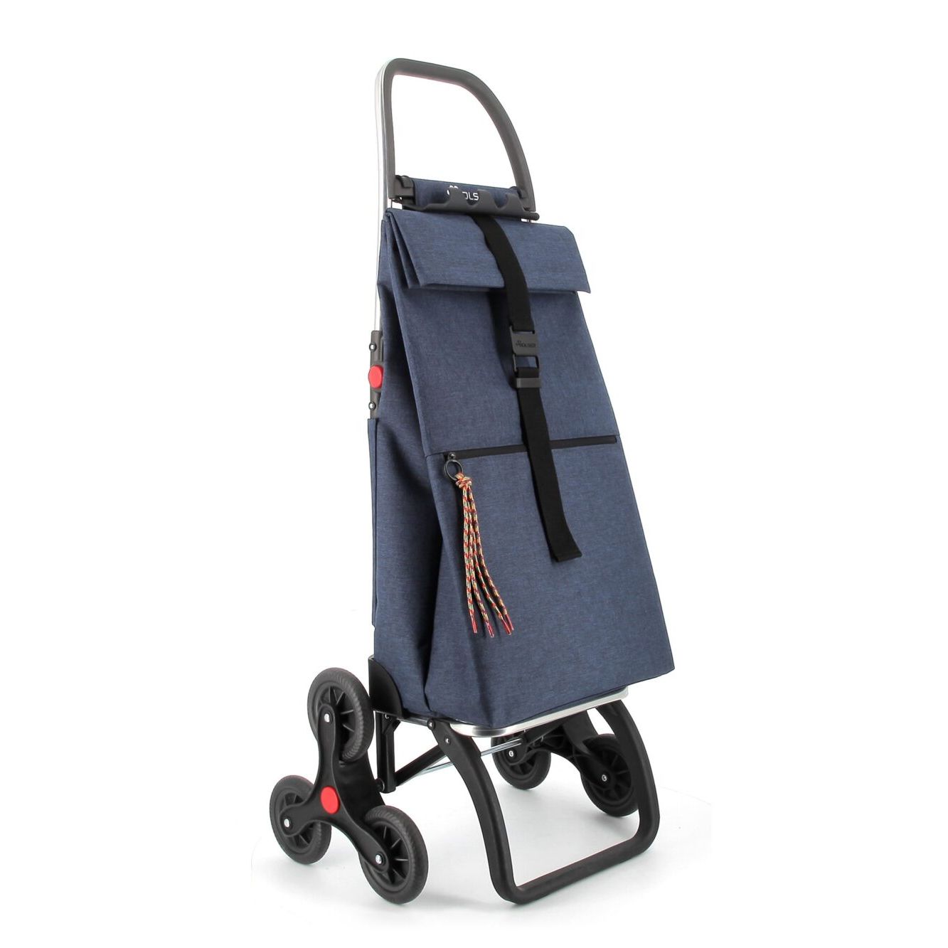 Chariot pliable Big Tweed 6 Roues Monte Escaliers Bleu Marin - Rolser - Sac à épicerie - BIG018NAVY - La Guilde Culinaire