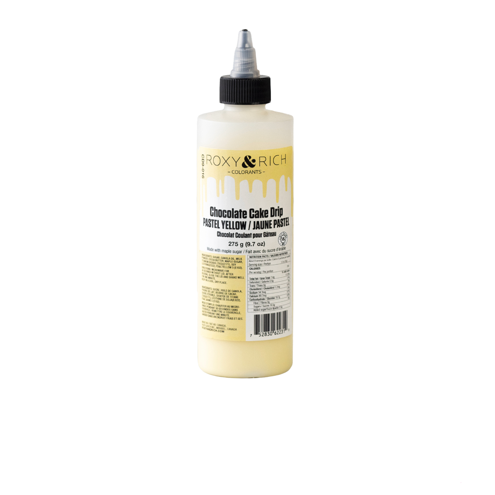 Chocolat Coulant pour Gâteau “Cake Drip” Jaune Pastel - 275g * - Roxy & Rich - Chocolat coulant pour gâteau - - La Guilde Culinaire