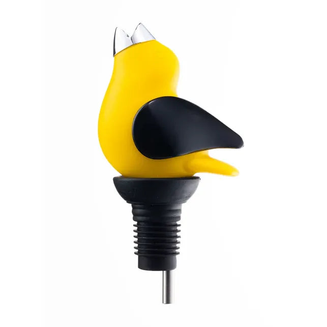 Aérateur Chirpy Top - Gurgle Pot Jaune/Noir - GurglePot - Aérateur à vin - C6-CTP-Yellow/black - La Guilde Culinaire