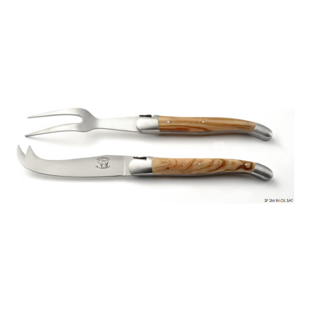 Set de fromage avec coffret en bois – Bois d'olivier - Laguiole - Services à fromage - - La Guilde Culinaire
