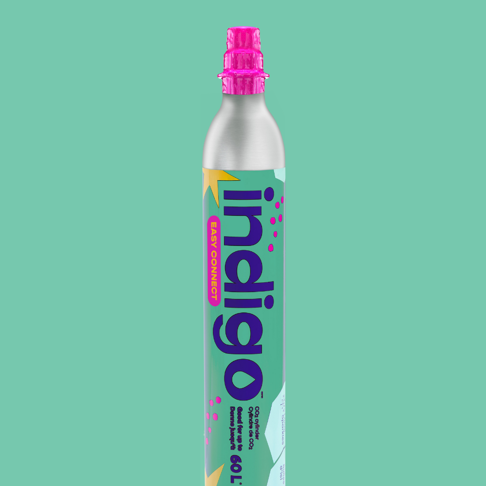Cylindre de CO2 Indigo Easy Connect pour machines à eau pétillante - Indigo Soda - Cartouche de CO2 - - La Guilde Culinaire