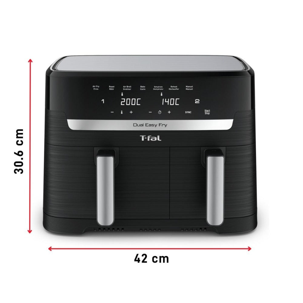 Friteuse à air, deux tiroirs 8,3 L- T-fal - T-fal - Air fryer - - La Guilde Culinaire