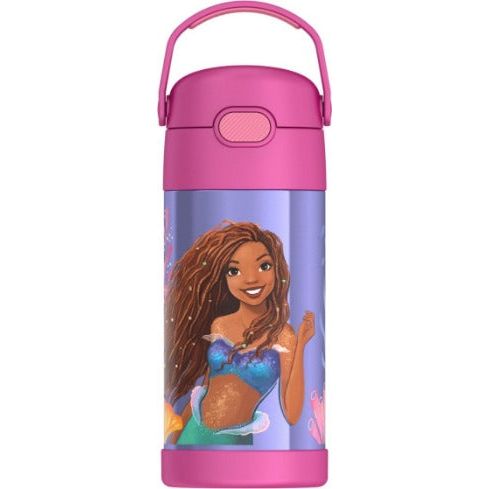 Bouteille d'eau funtainer avec paille 12oz - La petite Sirène ! - Thermos - Bouteille d'eau - - La Guilde Culinaire