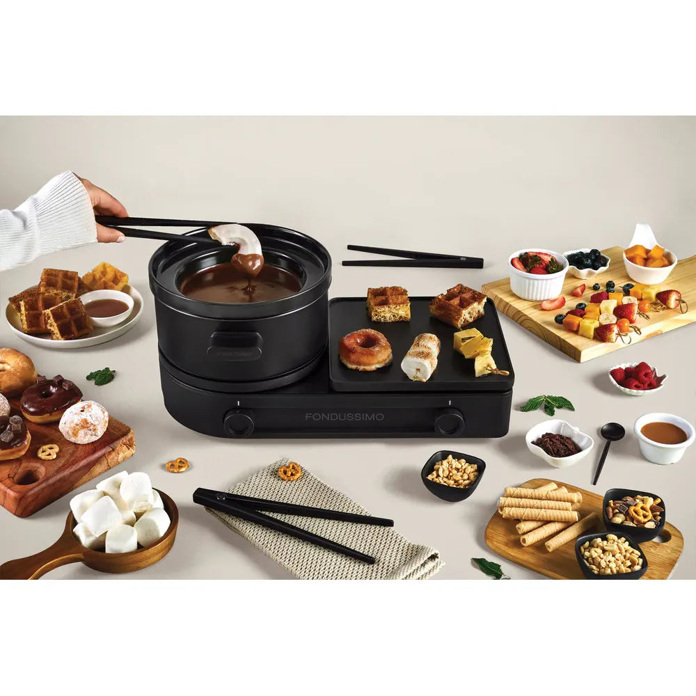 Ensemble Fondue-Plancha Festi-Grill - Fondussimo - Service à fondue - - La Guilde Culinaire