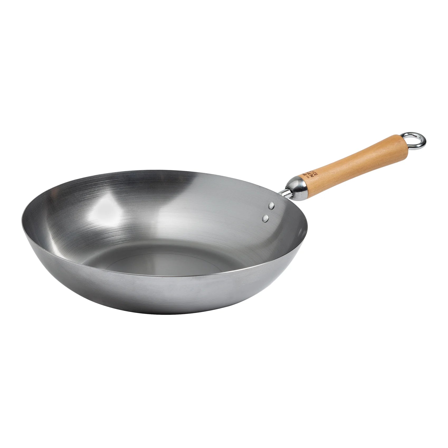 Poêle à frire en acier carbone de 12" de la série Classic avec poignées en bouleau - Joyce Chen - Poêle à frire - - La Guilde Culinaire