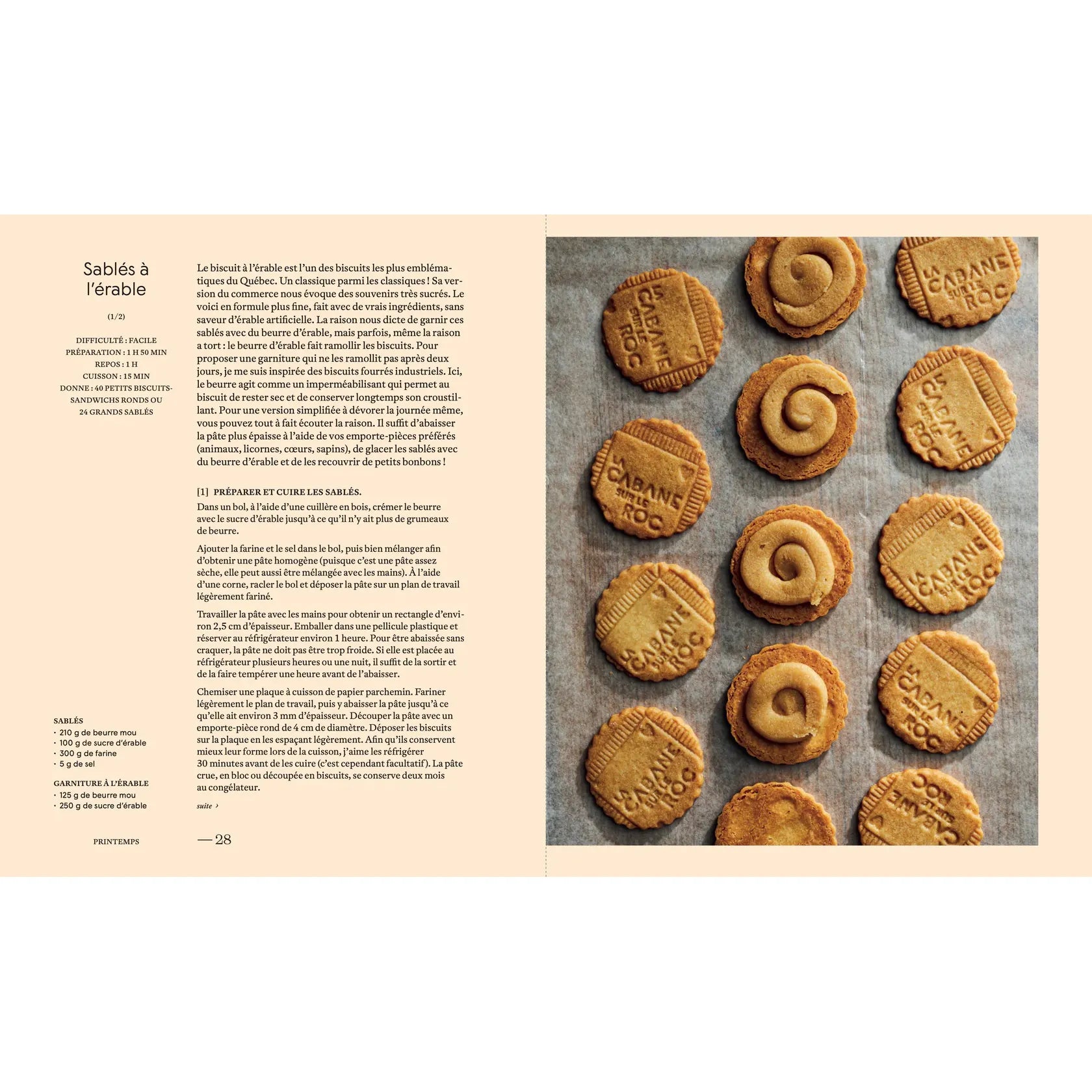 Les saisons de Gabrielle : Biscuits, érable et petits fruits - Cardinal Ed. - Livre de cuisine - - La Guilde Culinaire
