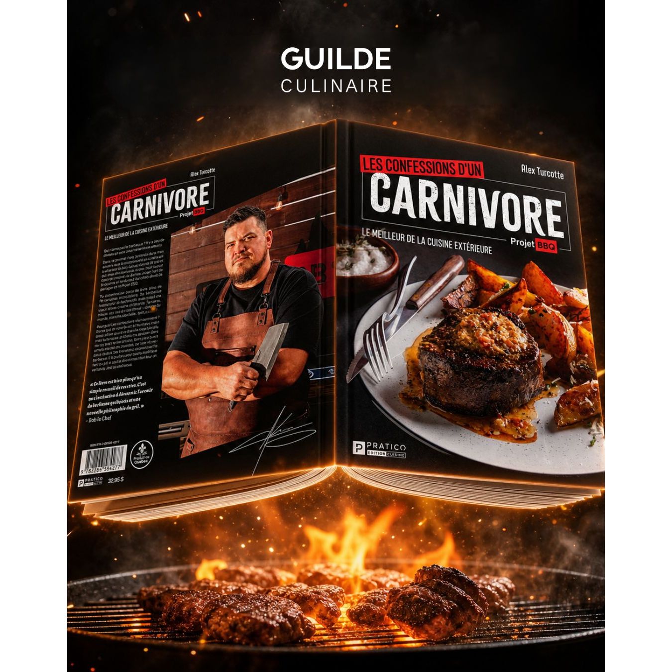 Les confessions d'un carnivore : Le meilleur de la cuisine extérieure - Pratico Ed. - Livre de cuisine - - La Guilde Culinaire