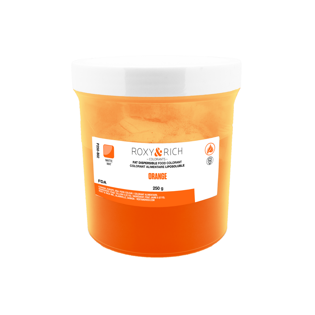 Colorant Alimentaire Liposoluble Orange 250g - Roxy & Rich - Colorant alimentaire liposoluble - P250-B02 - La Guilde Culinaire
