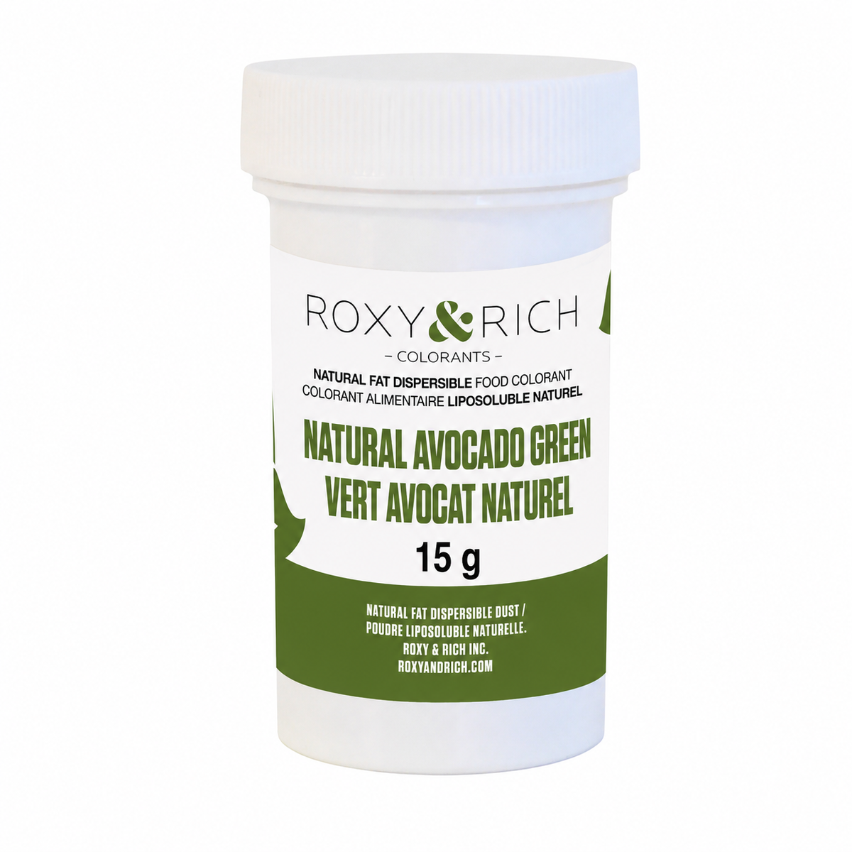 Colorant Alimentaire Liposoluble Naturel Vert Avocat 15g - Roxy & Rich - Colorant alimentaire liposoluble naturel - PN15-008 - La Guilde Culinaire