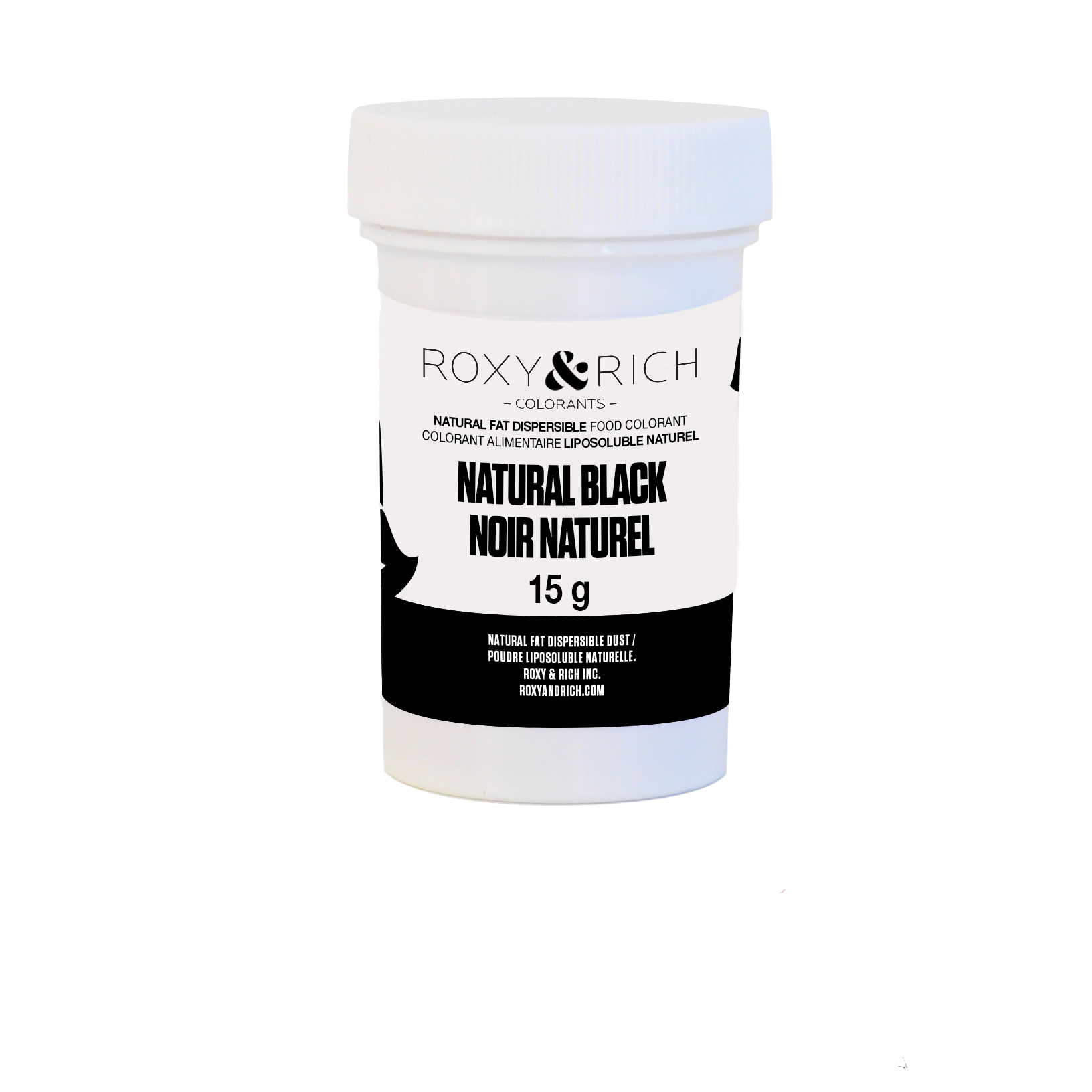 Colorant Alimentaire Liposoluble Naturel Noir * 15g - Roxy & Rich - Colorant alimentaire liposoluble naturel - PN15-010 - La Guilde Culinaire
