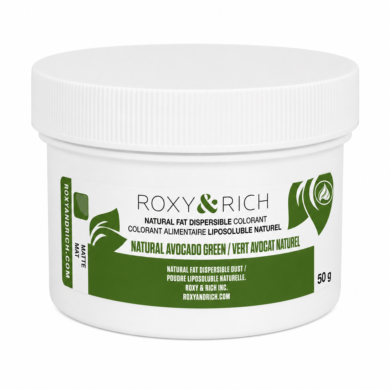 Colorant Alimentaire Liposoluble Naturel Vert Avocat 50g - Roxy & Rich - Colorant alimentaire liposoluble naturel - PN50-008 - La Guilde Culinaire