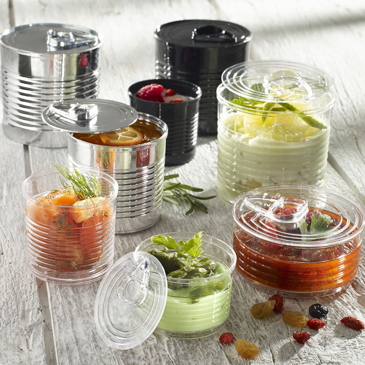 Boite de conserve 110 ml noire PP - Solia - Boîte de conservation - - La Guilde Culinaire