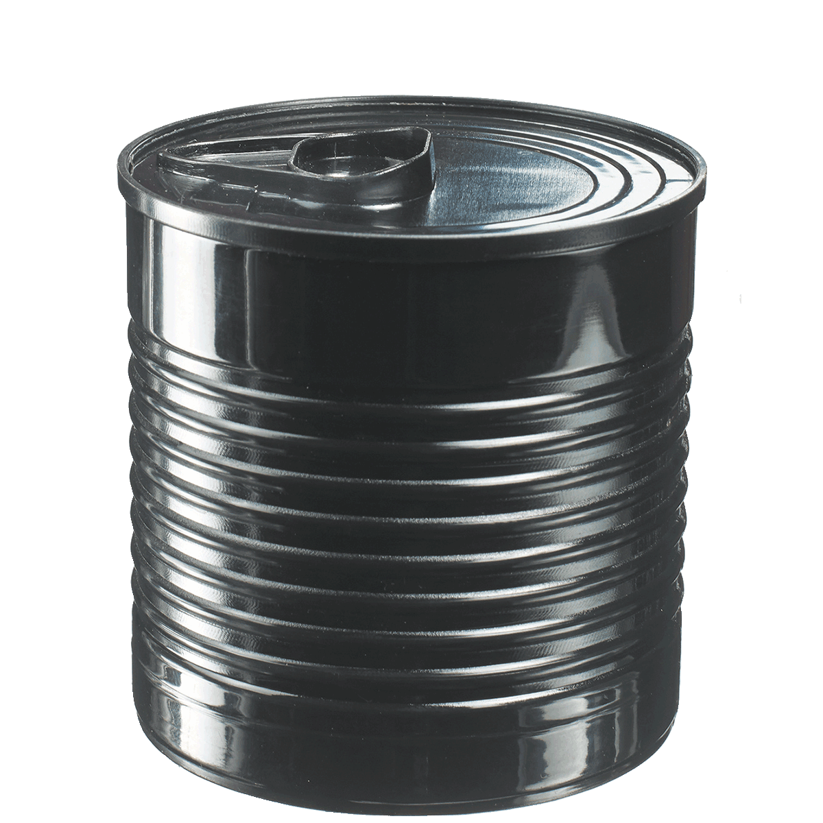 Boite de conserve 60 ml noire PP - Solia - Service de table jetable - - La Guilde Culinaire