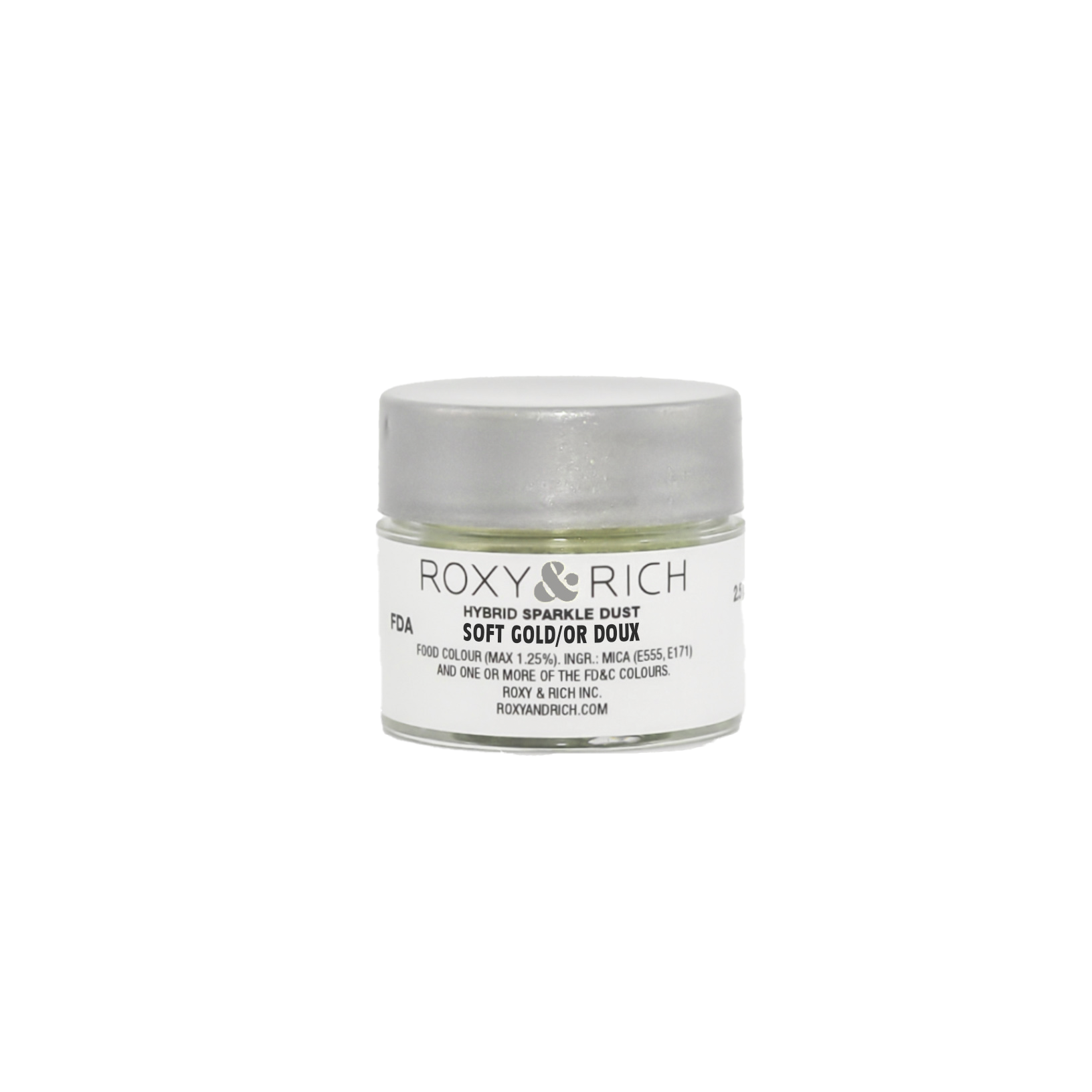 Poudre étincelante hybride Or Doux 2.5g - Roxy & Rich - Poudre étincelante - S2-045 - La Guilde Culinaire