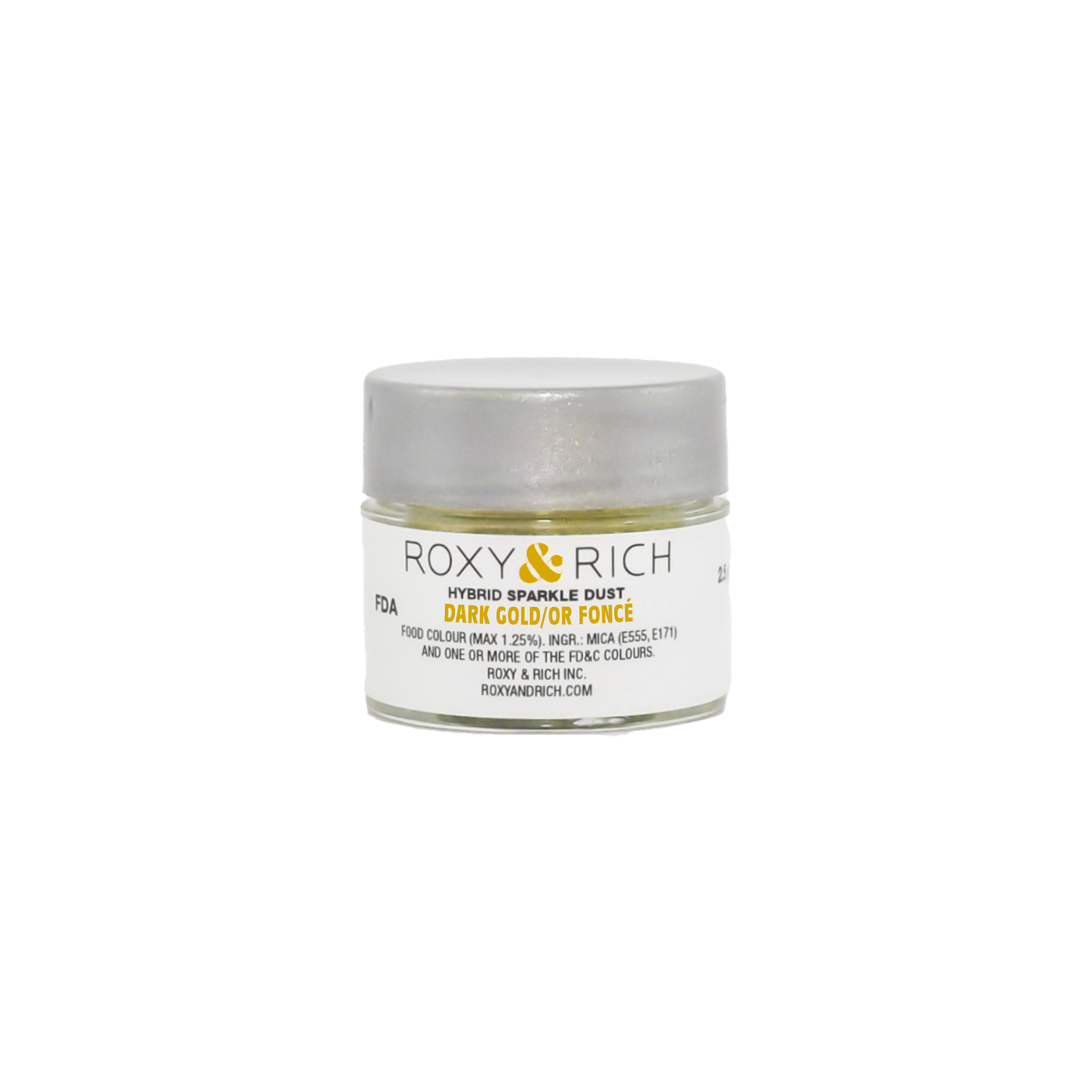 Poudre étincelante hybride Or Foncé 2.5g - Roxy & Rich - Poudre étincelante - S2-046 - La Guilde Culinaire