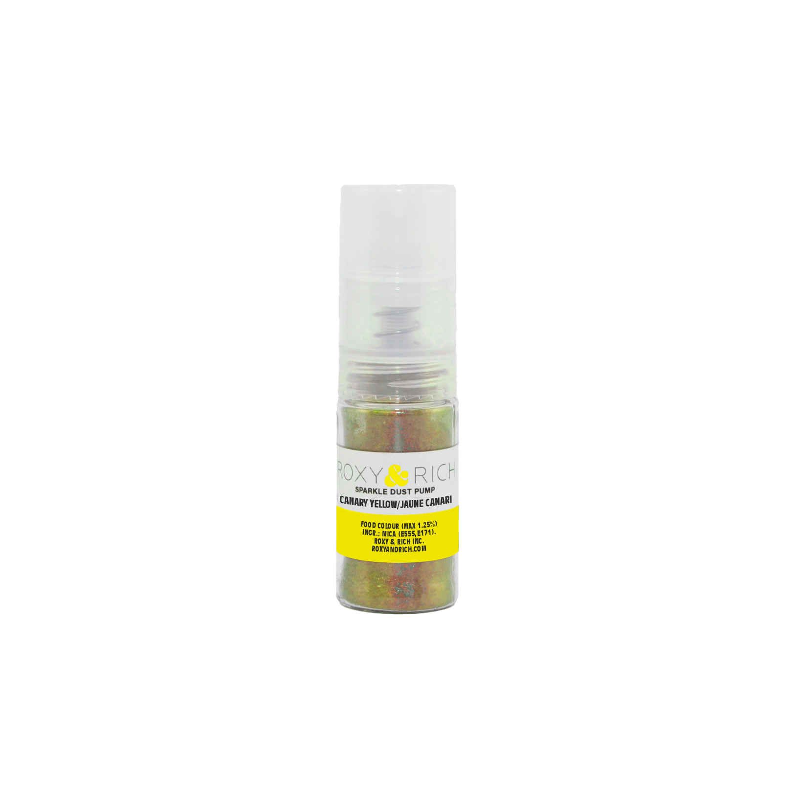 Pompes pour poudres étincelantes Jaune Canari 4g - Roxy & Rich - Poudre étincelante - S4-012P - La Guilde Culinaire