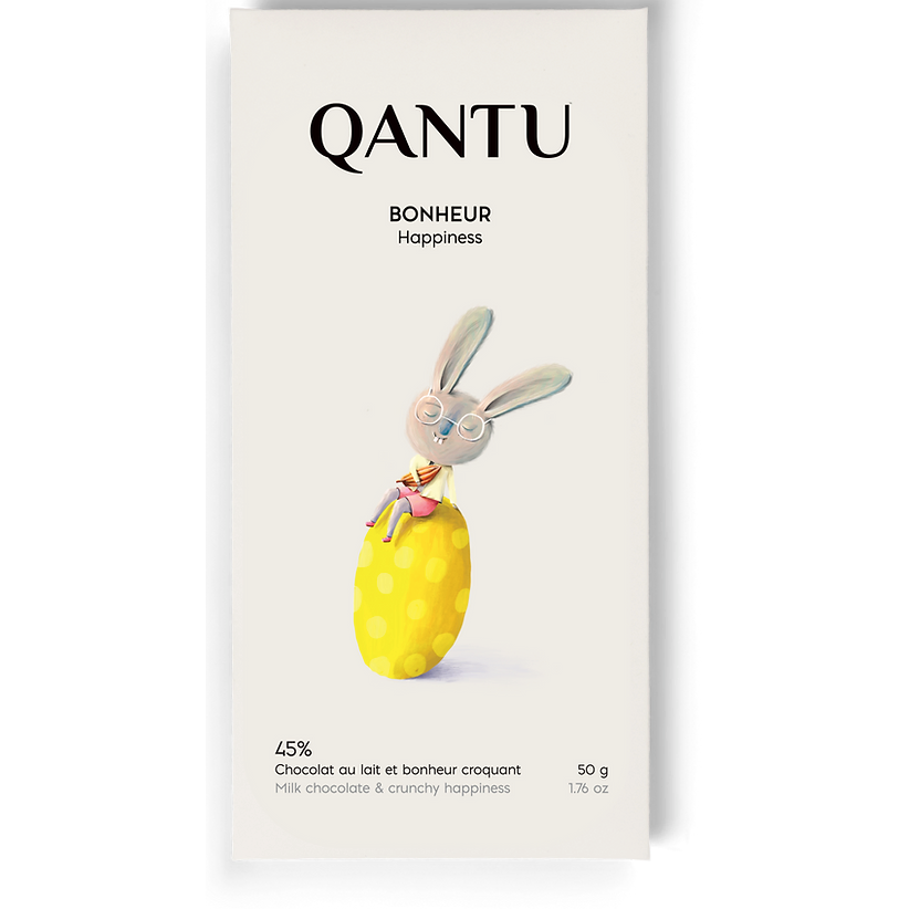 Chocolat au lait Bonheur - QANTU - Tablette de chocolat - - La Guilde Culinaire