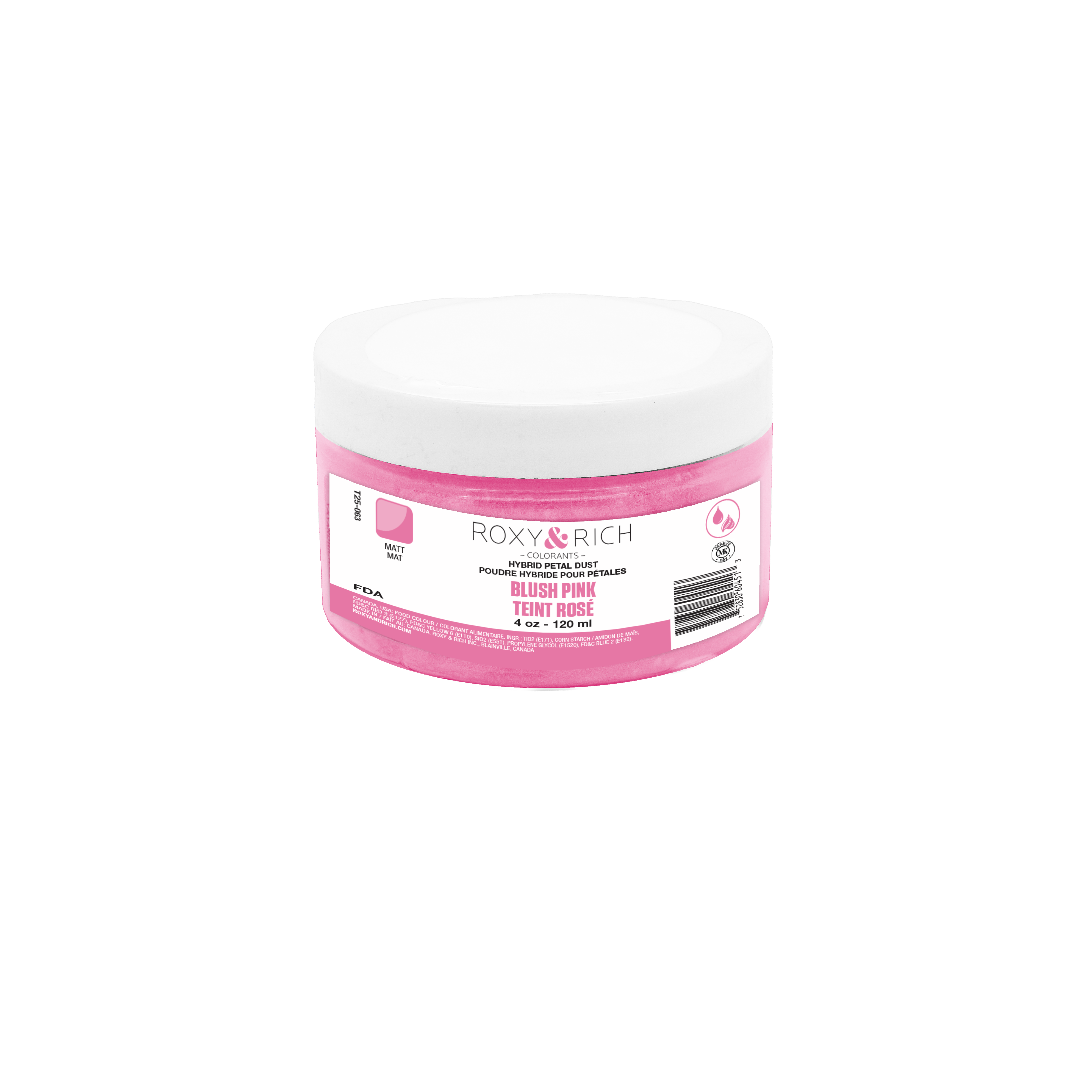 Poudres hybrides pour Pétales Teint Rosé 113g/ 4 oz - Roxy & Rich - Poudres Hybrides Pétales - T25-063 - La Guilde Culinaire