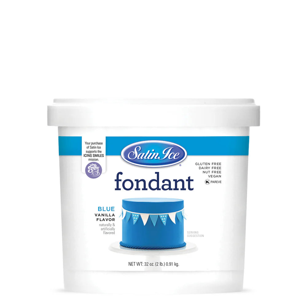 Fondant à Rouler 0.91 kg/2lb Satin Ice Bleu - Satin Ice - Fondant - SAT-031 - La Guilde Culinaire