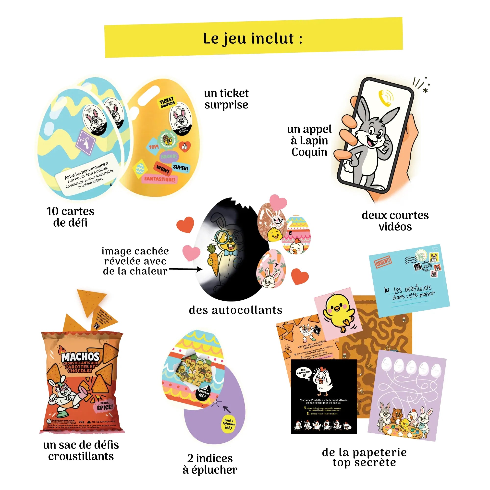 Chasse aux cocos - La folie de Pâques - Charlo Jeux et Aventures - Boîte anniversaire - - La Guilde Culinaire