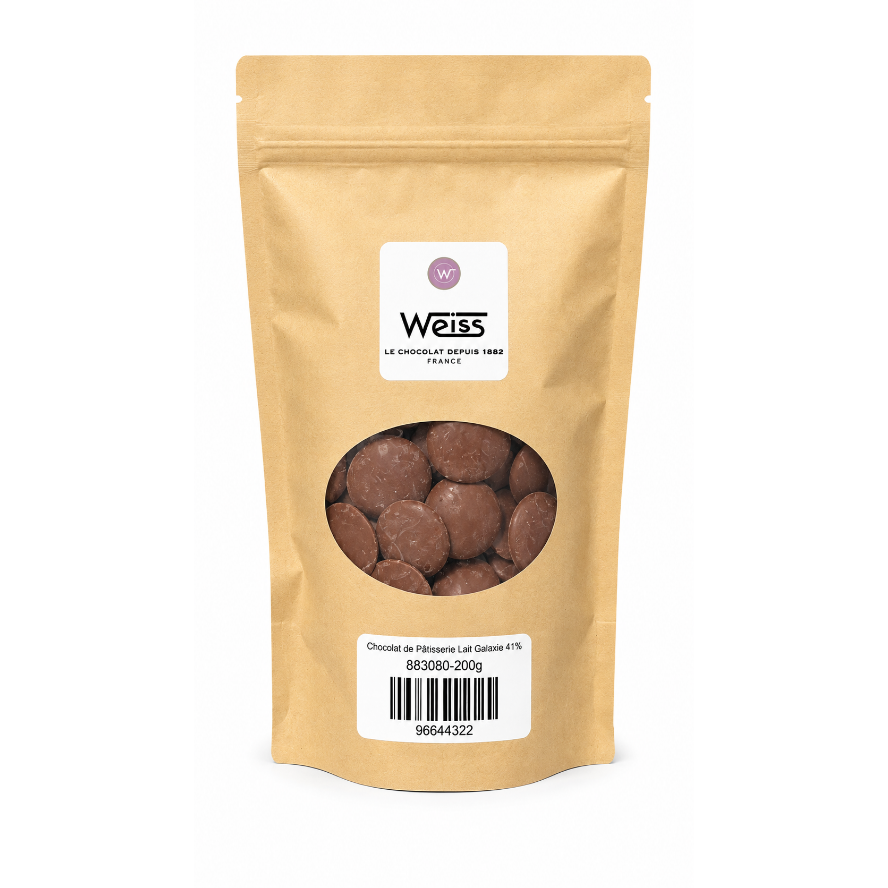 Chocolat de Pâtisserie Lait Galaxie 41% 200 g / 0.44 lbs - Weiss - Chocolat - 883080-200g - La Guilde Culinaire