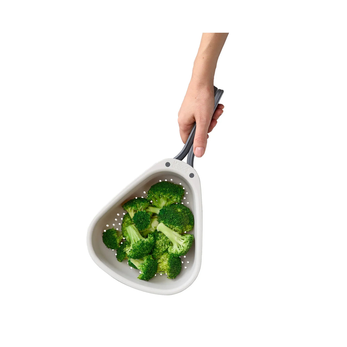 Grande passoire blanche Droplet avec poignée pliable - Joseph Joseph - Passoire et écumoire - - La Guilde Culinaire