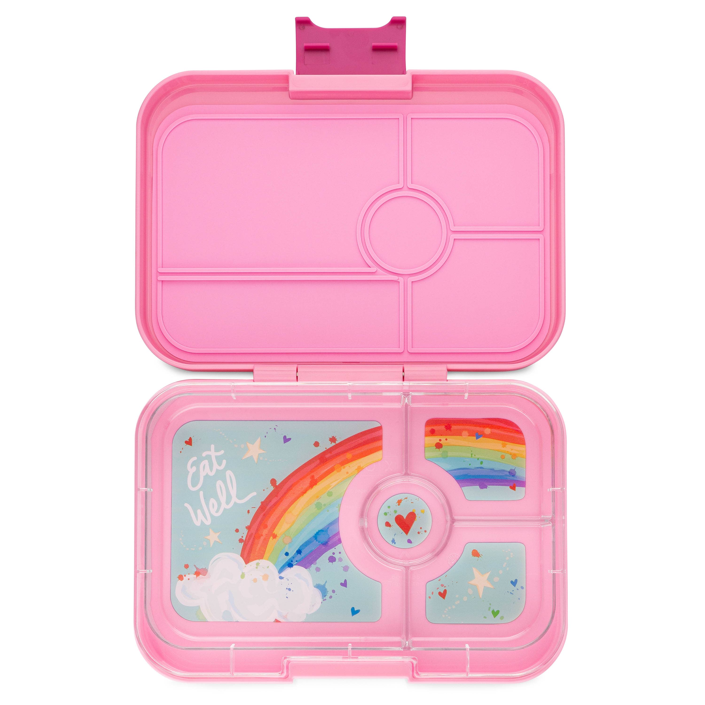 Yumbox Tapas - Boîte Bento étanche avec plateaux à 4 ou 5 compartiments Capri Rose 4C avec plateau arc-en-ciel - Yumbox - Boîte à repas - CPIII202210R - La Guilde Culinaire
