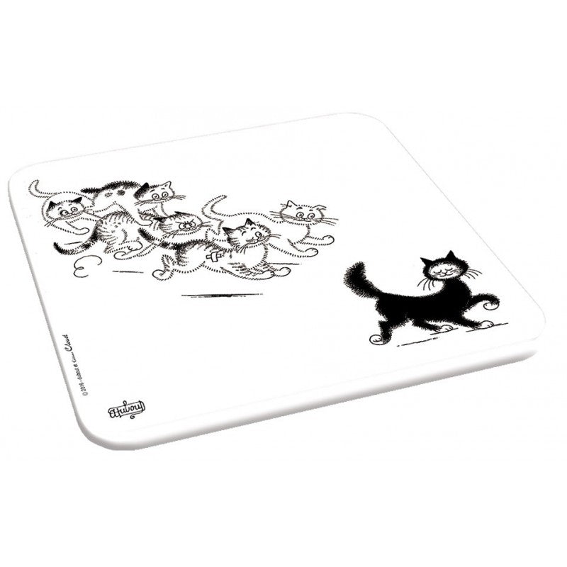 6 dessous de verres Assortiment de chats 2 - Chats Dubout - Editions Clouet - Dessous de verre - - La Guilde Culinaire