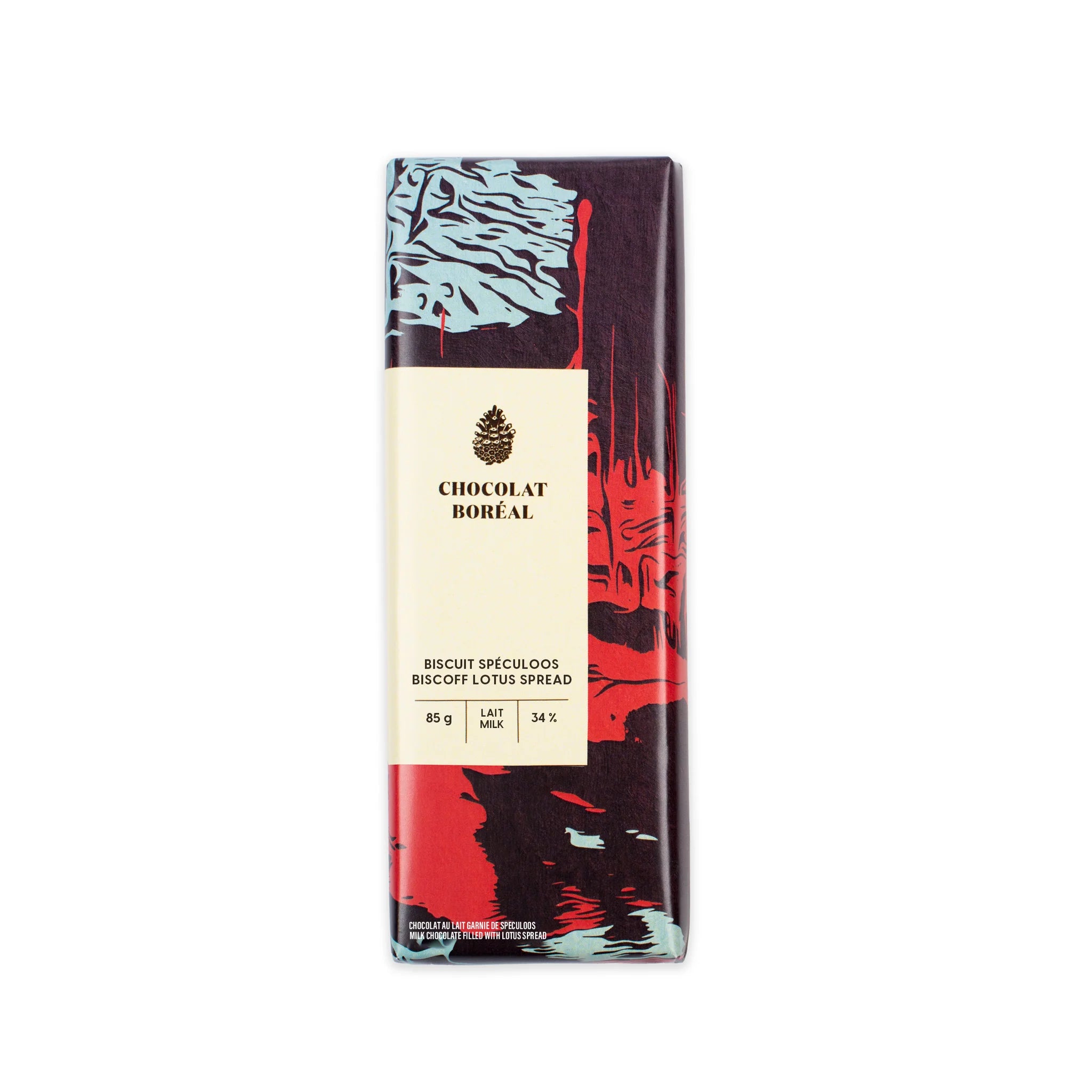 Gourmande LAIT – Crème de biscuit Spéculoos (85g) - Chocolat Boréal - Tablette de chocolat - - La Guilde Culinaire
