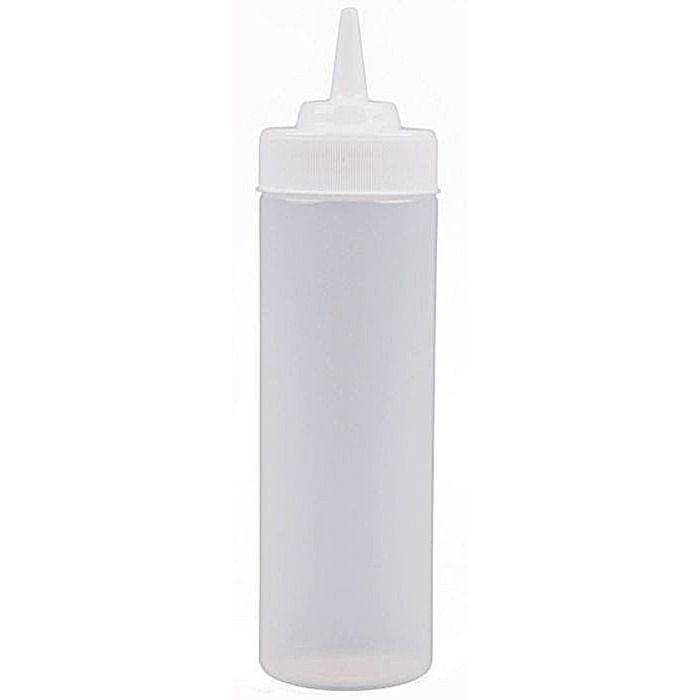 Bouteille à pression à ouverture large en plastique transparent 24 Oz - SG - Bouteille à condiment - - La Guilde Culinaire