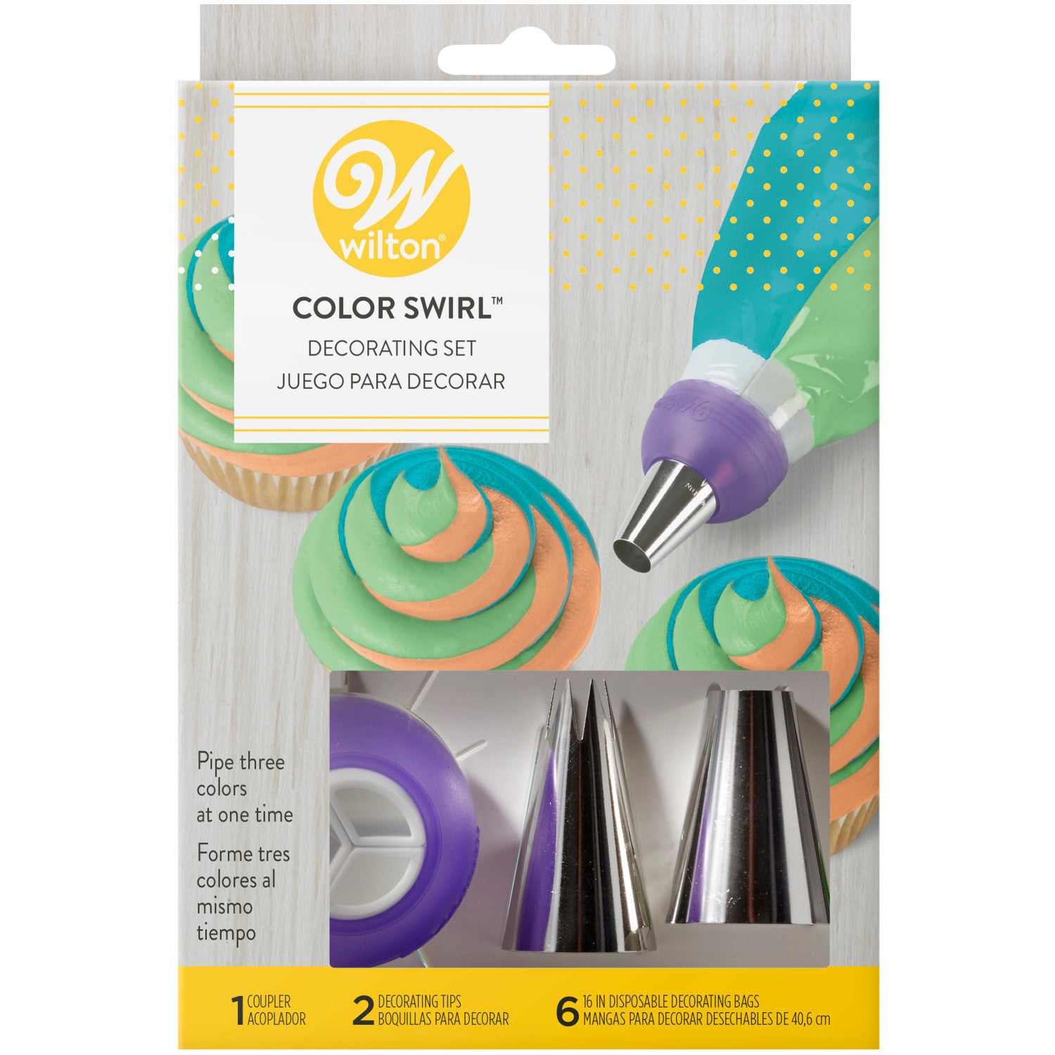 Ensemble de décoration 3 couleurs - Wilton - Douille et poche - - La Guilde Culinaire