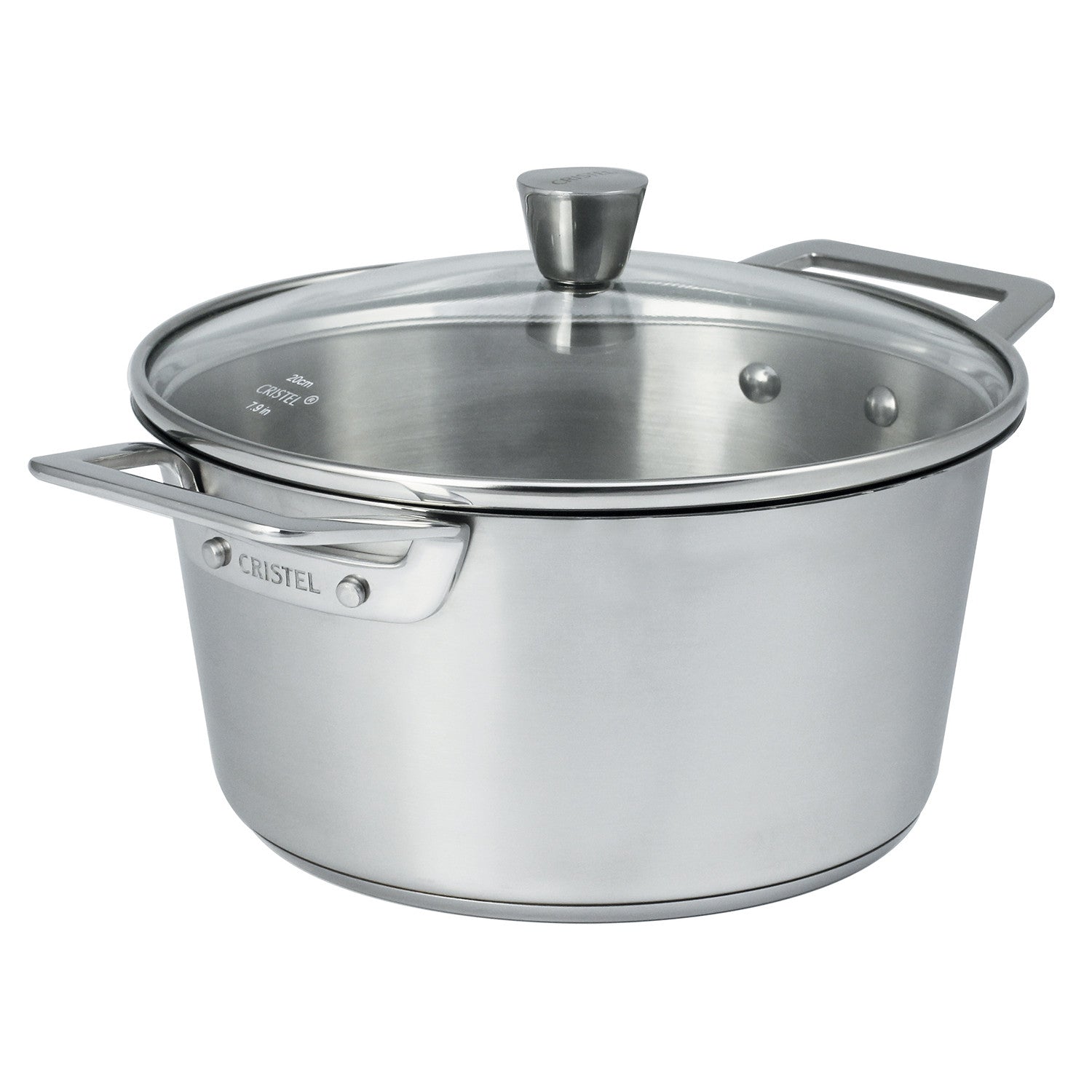 Faitout inox brossé avec couvercle Cristel - Collection 1826 - Cristel - Marmite - - La Guilde Culinaire