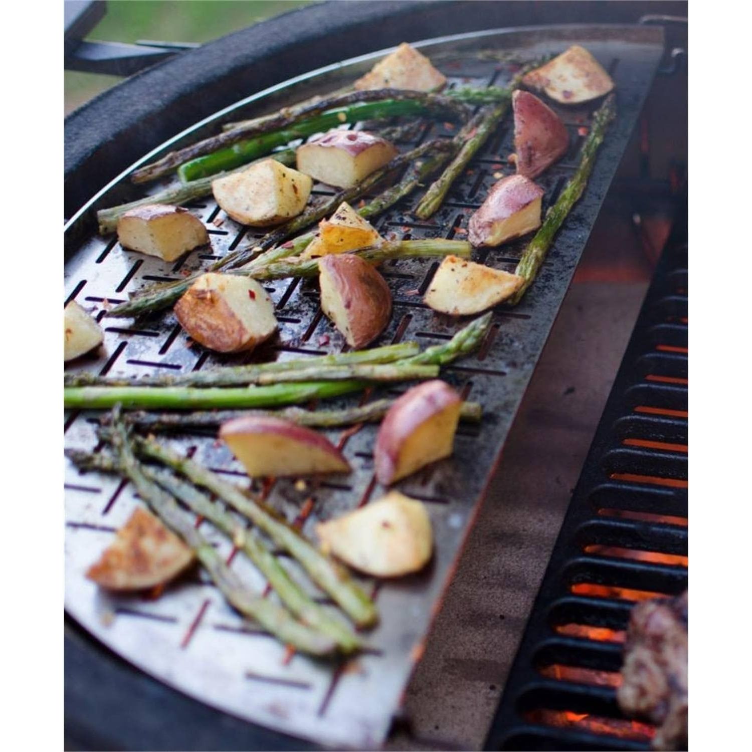 Grille en demi-lune pour poisson et légumes - KamadoJoe - Kamado Joe - Grille pour BBQ - - La Guilde Culinaire