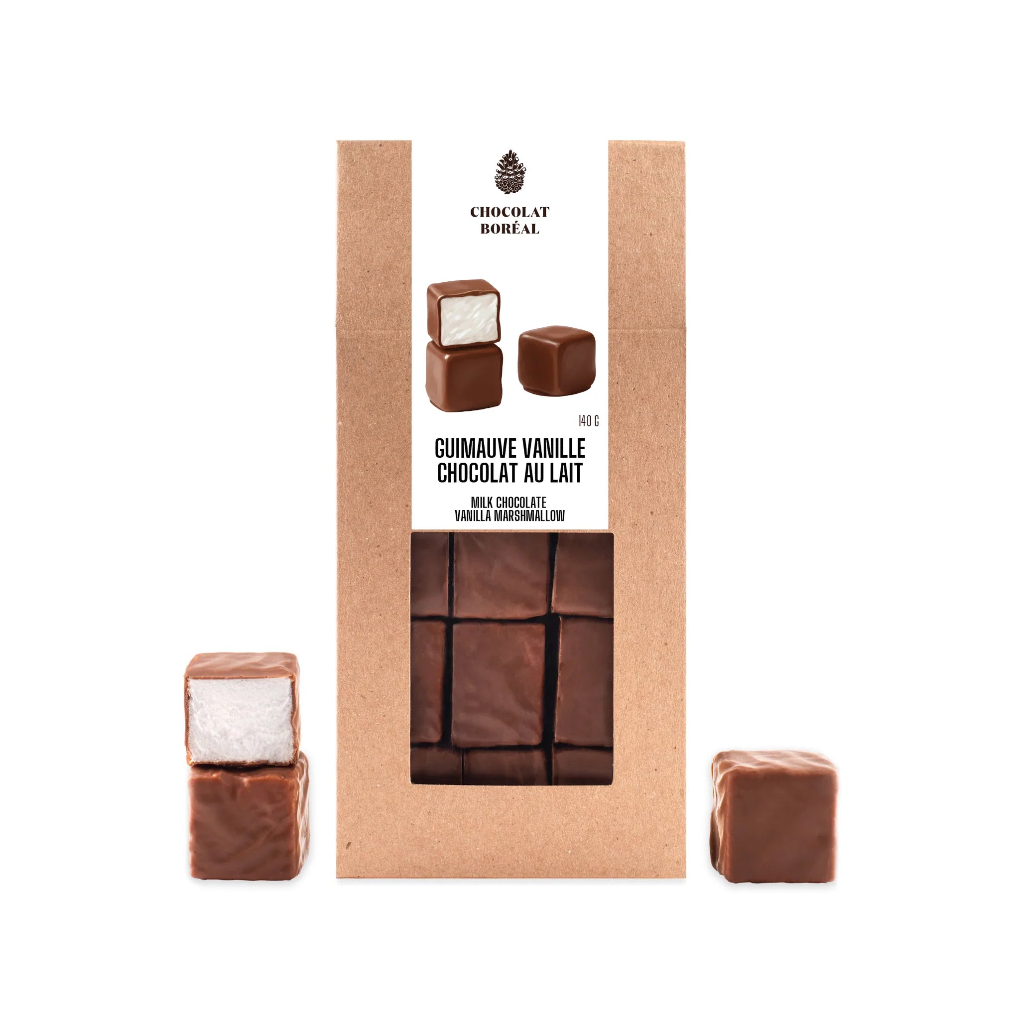 Guimauves Lait - Vanille - Chocolat Boréal - Chocolat - - La Guilde Culinaire