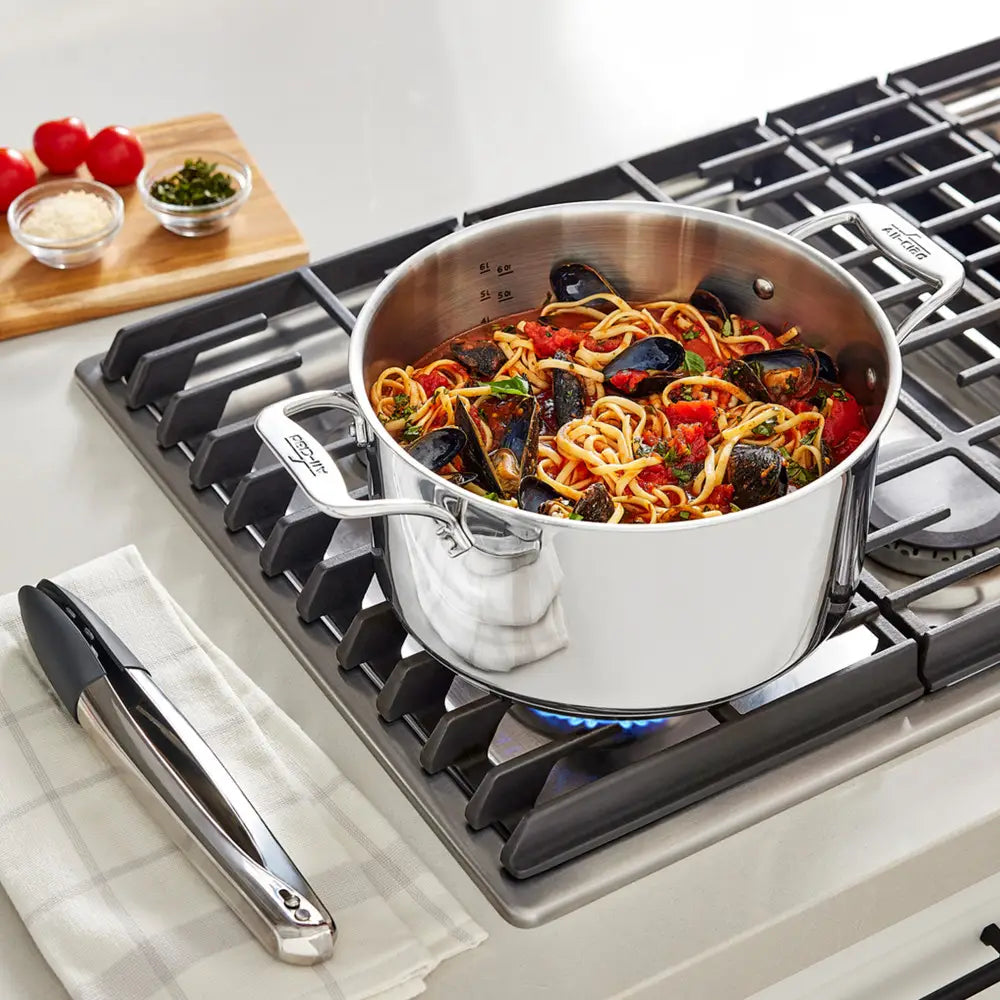 Multicuiseur en acier inoxydable avec passoire et couvercle, 8 pintes - All-Clad - Multicuiseur - - La Guilde Culinaire