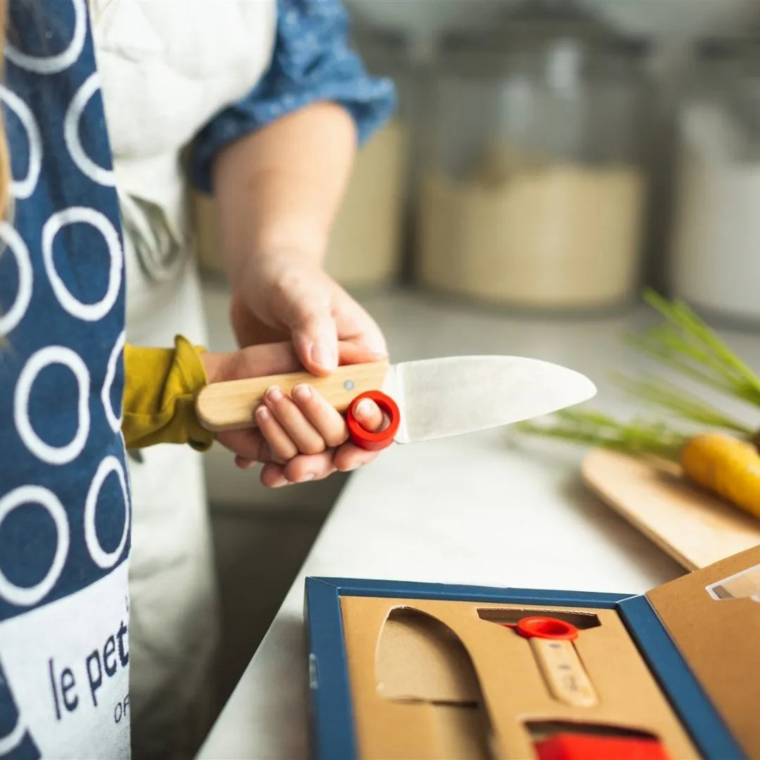 Opinel - Coffret Le Petit Chef (couteau+protège doigt+éplucheur) - rouge - Opinel - Couteau pour enfant - - La Guilde Culinaire