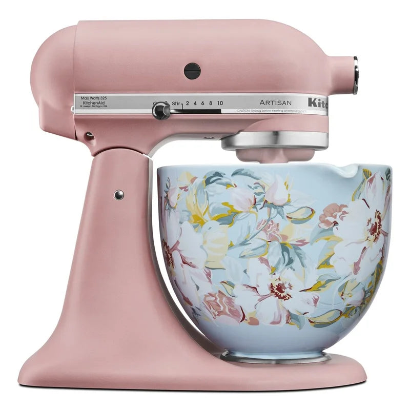 Bol en céramique motifs gardénia 3L-5qt pour KitchenAid - Kitchenaid - Bol batteur sur socle - - La Guilde Culinaire