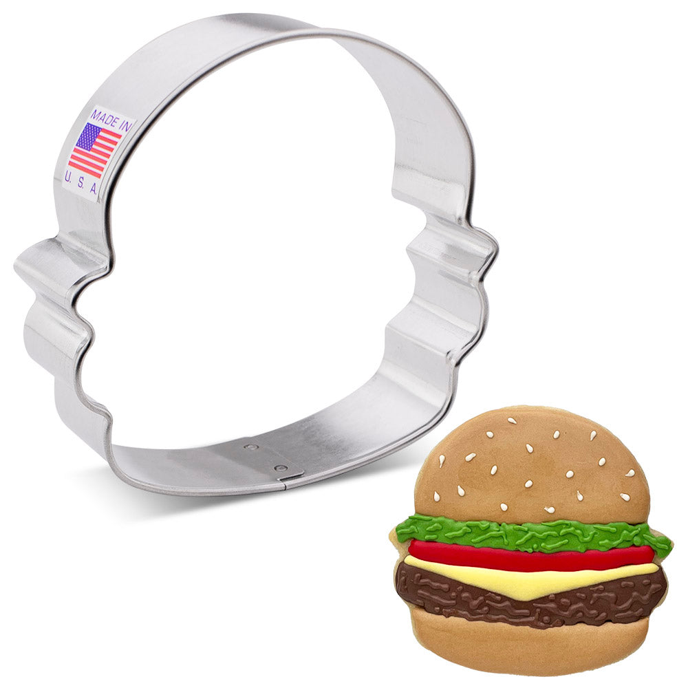 Emporte-pièce pour hamburger 3" x 3.75" - Ann Clark Cookie Cutters - Emporte-pièce - - La Guilde Culinaire