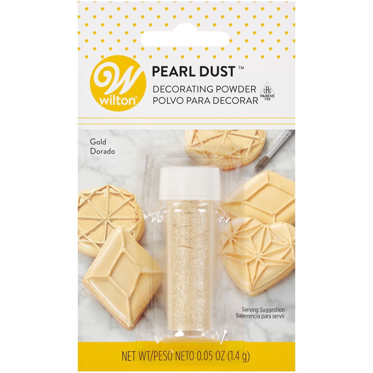 Colorant alimentaire en poudre Pearl Dust, Or - Wilton - Poudre étincelante - - La Guilde Culinaire