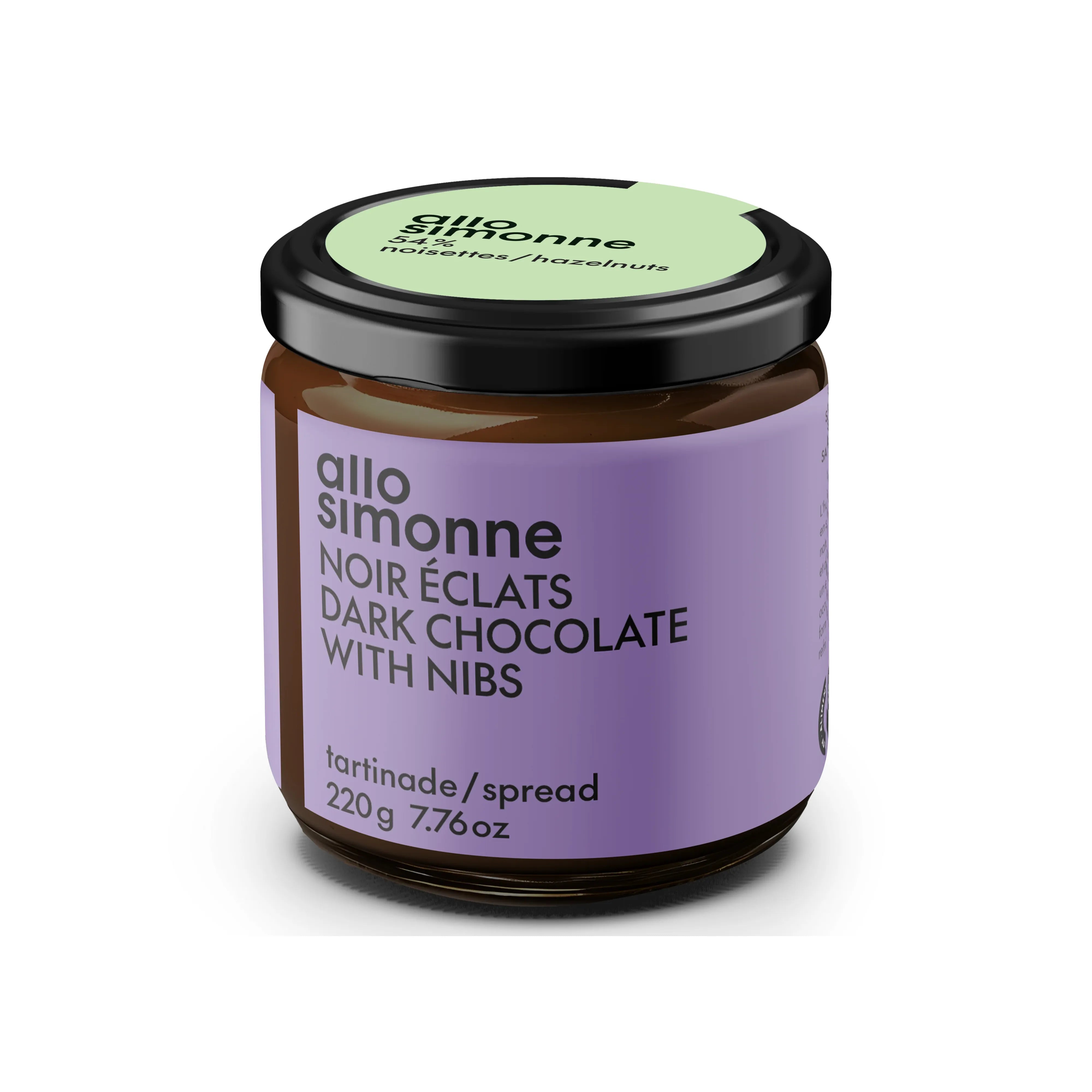 Tartinade Noisettes, Chocolat noir & Éclats de Cacao - Allo Simonne - Tartinade - - La Guilde Culinaire