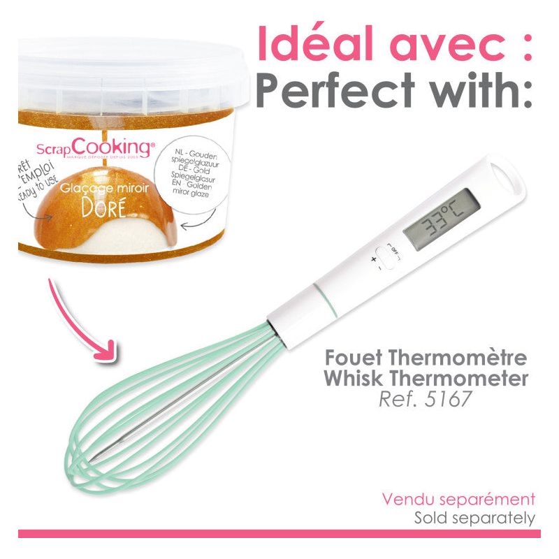 Glaçage miroir prêt à l'emploi doré 300g - Scrapcooking - Glaçage - - La Guilde Culinaire