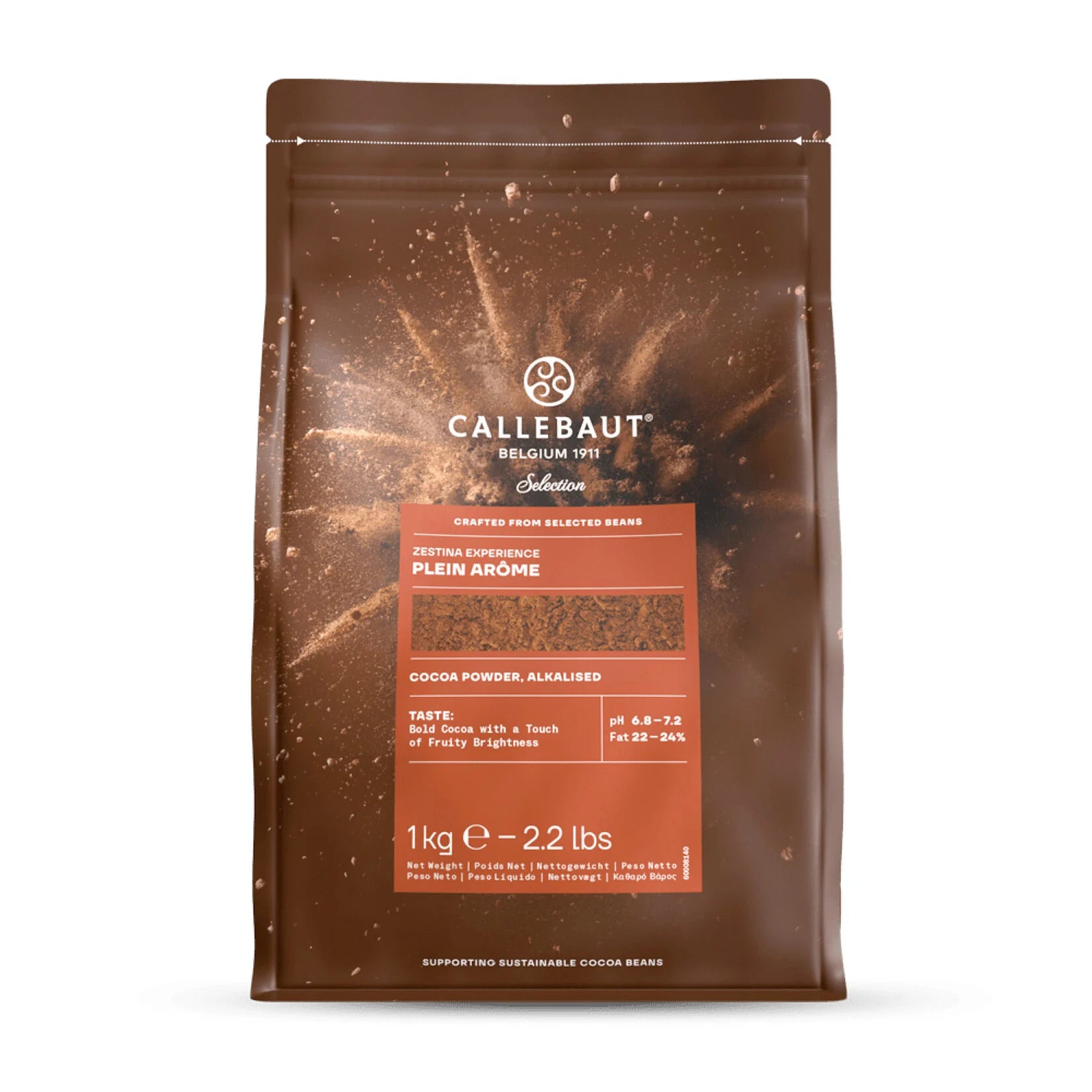 Poudre de cacao Plein Arôme 1kg - 100% cacao - Callebaut - Poudre de cacao - - La Guilde Culinaire