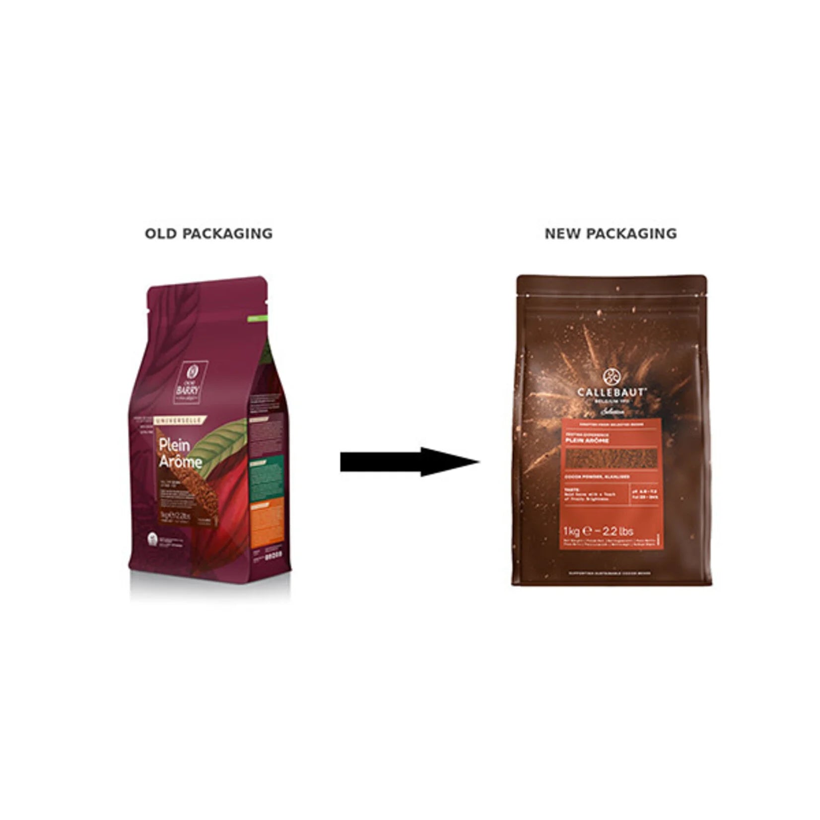 Poudre de cacao Plein Arôme 1kg - 100% cacao - Callebaut - Poudre de cacao - - La Guilde Culinaire
