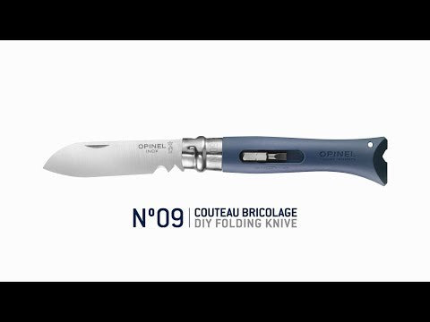 Opinel - N°09 Couteau Bricolage Gris - Opinel - Couteau de poche - - La Guilde Culinaire