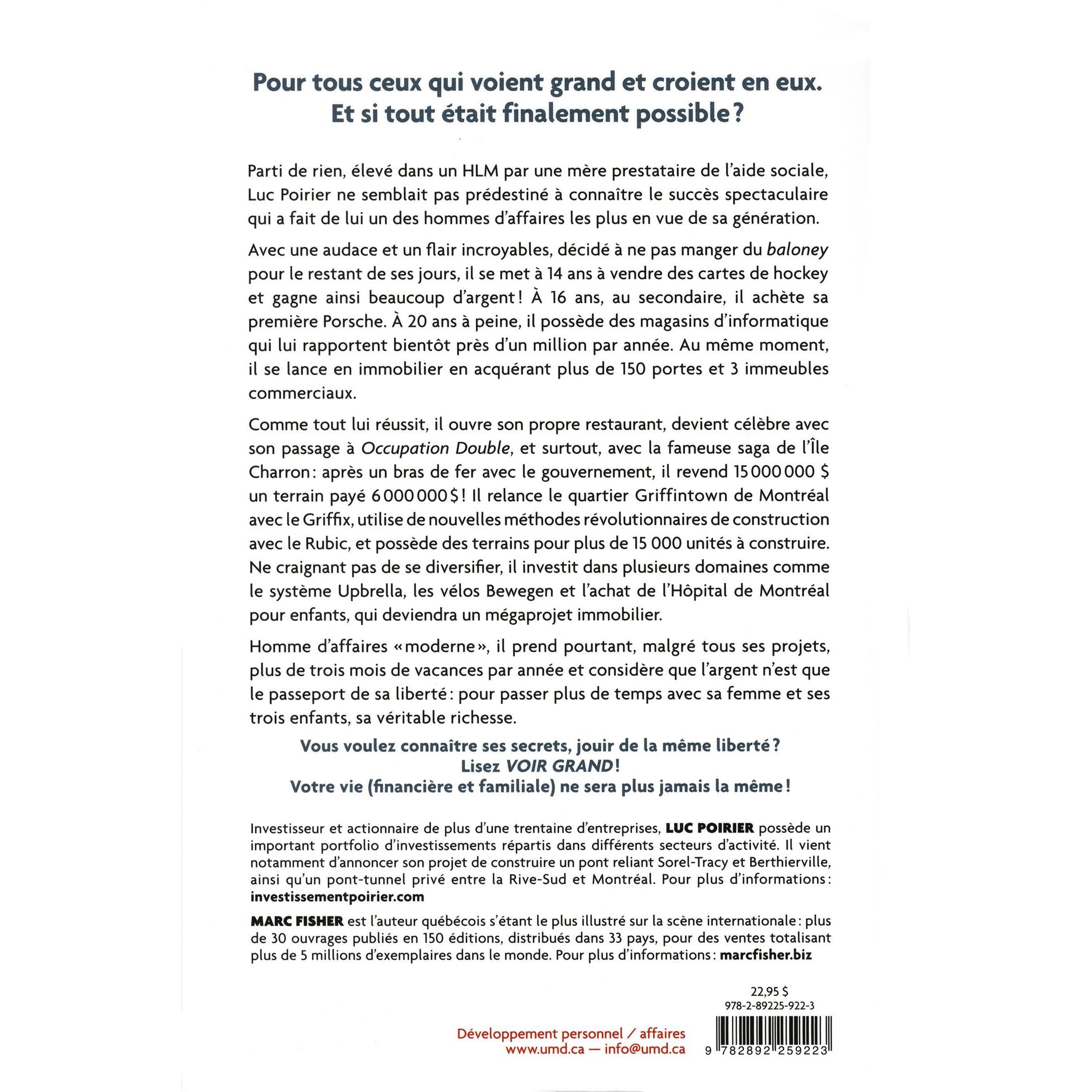 Voir grand : Leçons d'affaires, de vie et de liberté - Un Monde Différent - Livre de cuisine - - La Guilde Culinaire